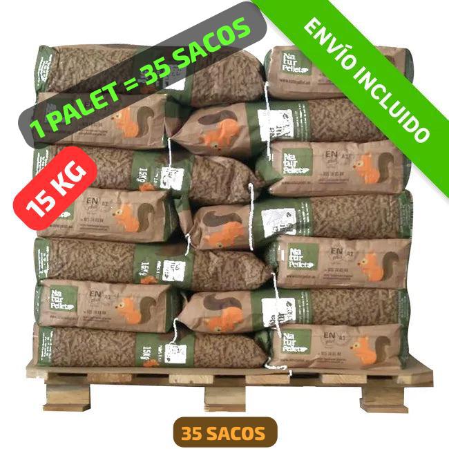 1 Palette de 35 sacs certifiés DIN ENplus A1 15Kg NATURPELLET